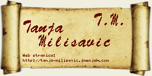 Tanja Milisavić vizit kartica